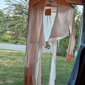 Sexy White & Tan Wrap Top